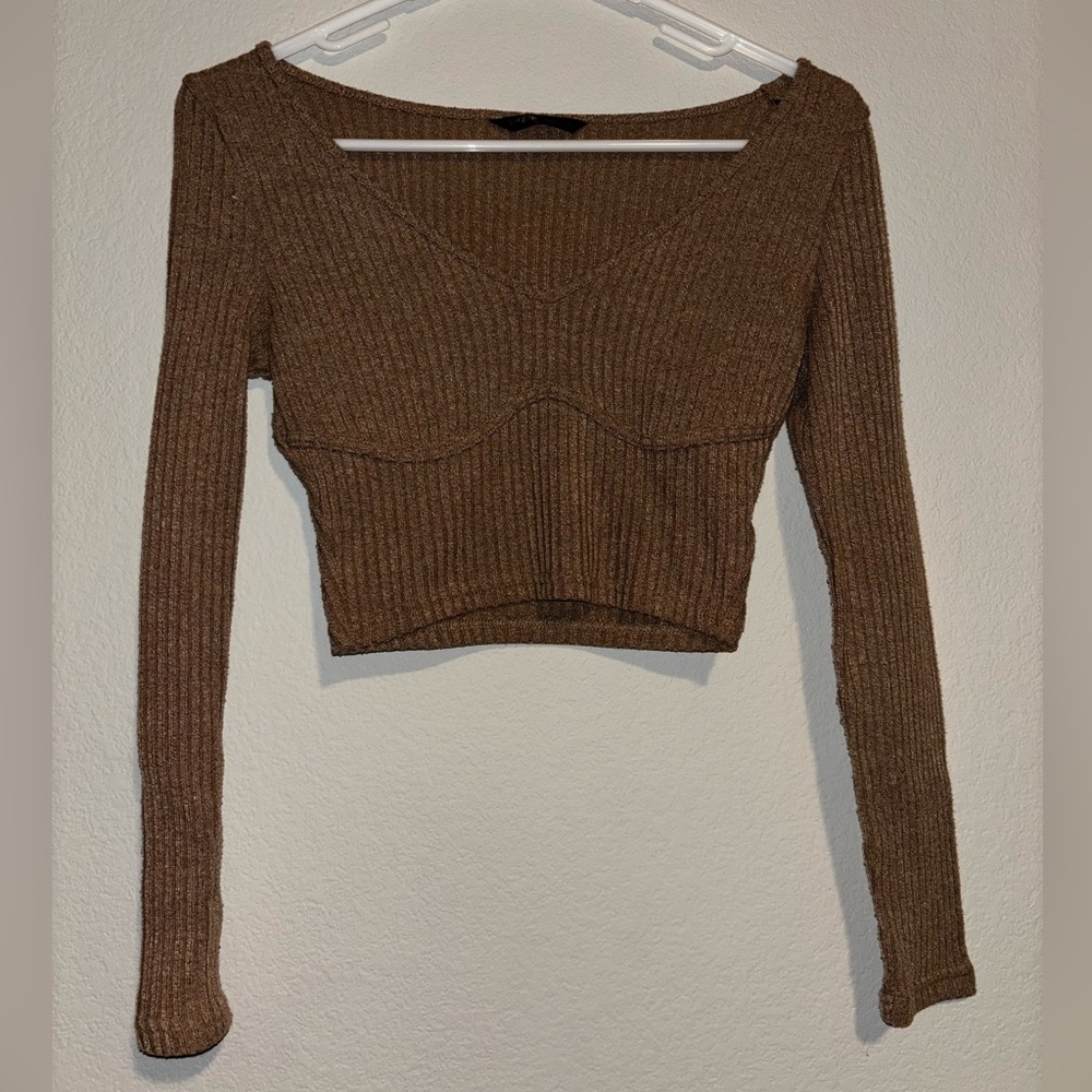 long sleeve tan shirt
